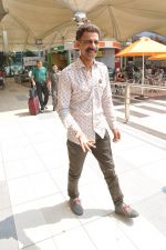 Makrand Deshpande snapped at airport in Mumbai on 27th Sept 2014